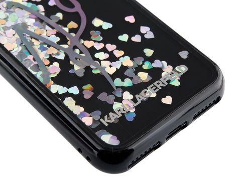 KARL LAGERFELD LIQUID GLITTER - iPhone 7/8 - BLACK na Arena.pl