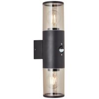 Elewacyjny kinkiet góra-dół Sergioro 96474/63 sensor IP44 czarny