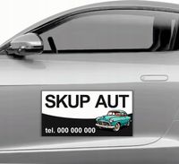 MAGNES na samochód auto MATA MAGNETYCZNA REKLAMA 30x60 CM SKUP AUT