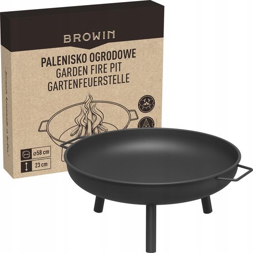 palenisko ogrodowe surowa stal czarne Ø58 cm misa do ogniska pod na Arena.pl