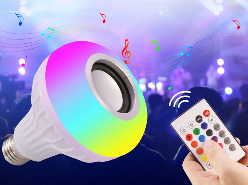 ŻARÓWKA LED RGB BLUETOOTH GŁOŚNIK DISCO MP3 USB na Arena.pl