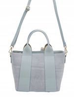 Laura Biaggi - torebka shopper skóra naturalna niebieski błękit TS 112-09