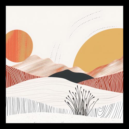 Plakat 30x30cm Roztańczone Słońce na Arena.pl