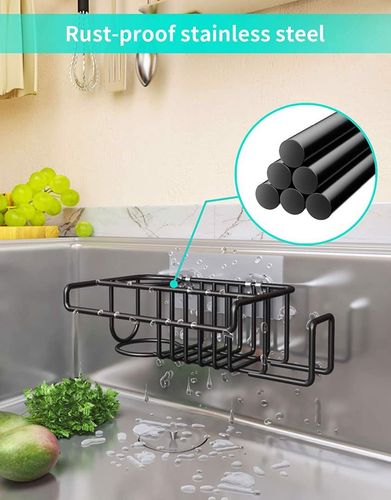 Organizer do zlewu 4 w 1 czarny 21,5 x 11 x 6,7 cm na Arena.pl