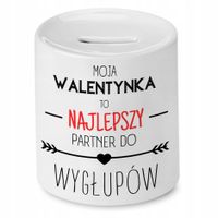 Skarbonka Prezent Walentynki Najlepszy Partner Z Nadrukiem Ze Zdjęciem