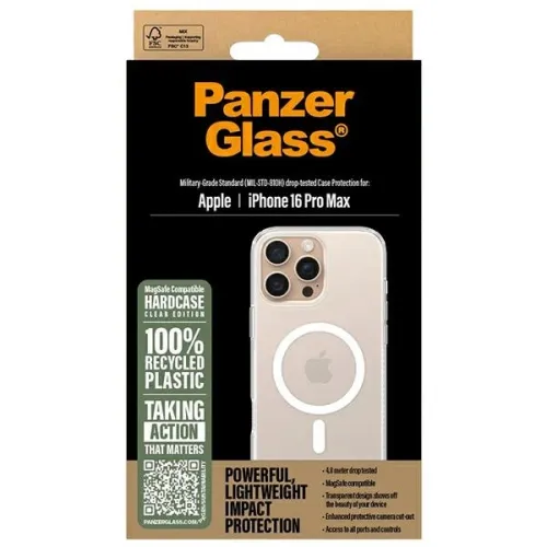 Etui PanzerGlass HardCase z MagSafe na iPhone 16 Pro Max - białe na Arena.pl