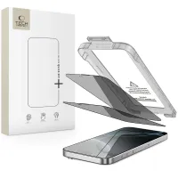 szkło prywatyzujące tech-protect quick set spy+ 2-pack na iphone 16
