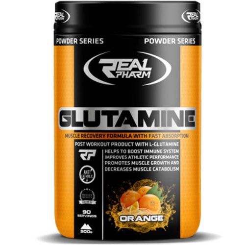GLUTAMINA aminokwasy regeneracja Real Pharm Glutamine POMARAŃCZA 500g na Arena.pl