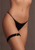 le desir podwiązka noel s-xl koronkowa z elastycznym paskiem czarna