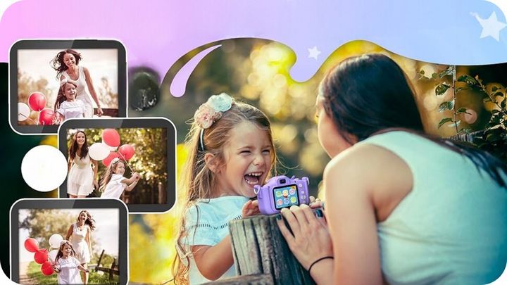 APARAT CYFROWY DLA DZIECI JEDNOROŻEC 48Mpx SELFIE KAMERA+KARTA 32GB MENU PL zdjęcie 13