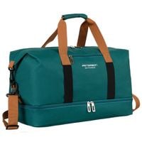 turkusowa torba weekendowa wykonana z poliestru i zamykana suwakiem