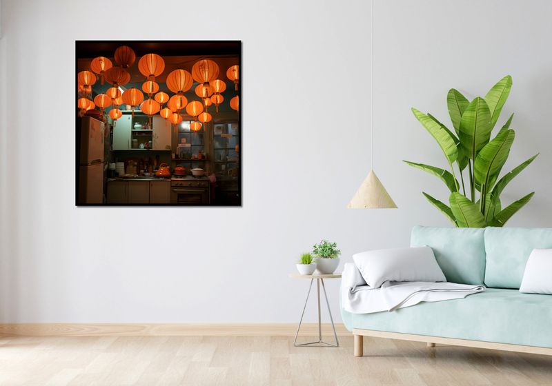 Plakat 100x100cm W Blasku Lampionów zdjęcie 4