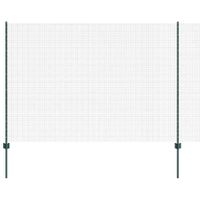 Ogrodzenie z słupkami Zielony 1.5 x 50 m Stal