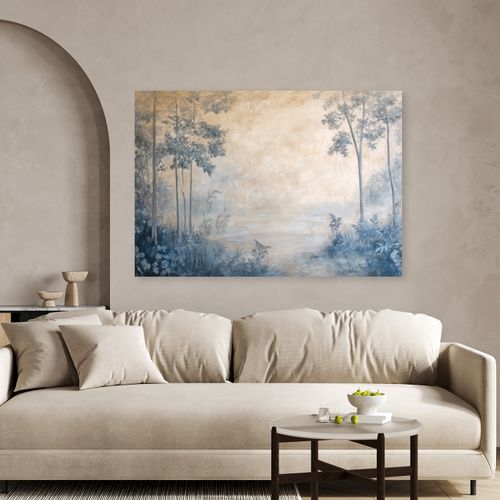 Obraz na płótnie,  Las we mgle 90x60 na Arena.pl