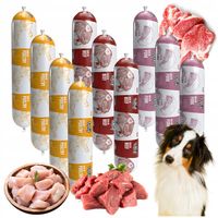 Mokra karma dla psa 70% mięsa, mix smaków kiełbasa, baton, pasztet 10x 900g