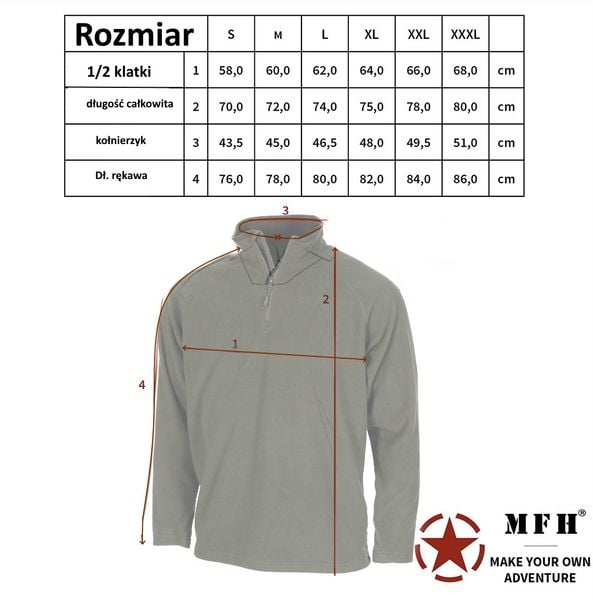 Bluza Troyer mikropolaru czarny XL zdjęcie 2