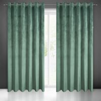 Zasłona gotowa na przelotkach MELANIE 215x250 Eurofirany zielony