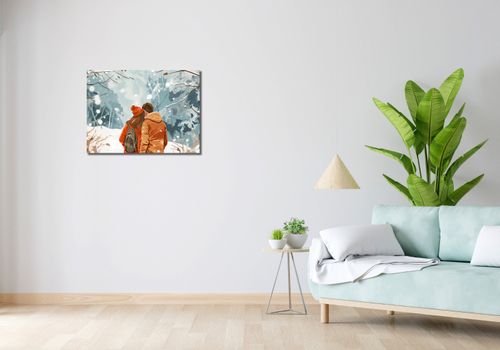 Obraz 70x50cm Razem w Śniegu na Arena.pl