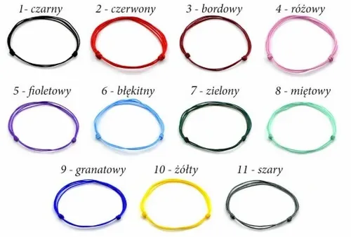 Bransoletka Srebrna Koniczynka Szczęścia Sznurek na Arena.pl