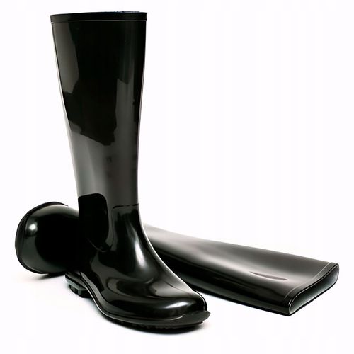 Kalosze Damskie Gumowce Lekkie CZARNE Wygodne Wysokie Gumiaki Eleganckie na Arena.pl