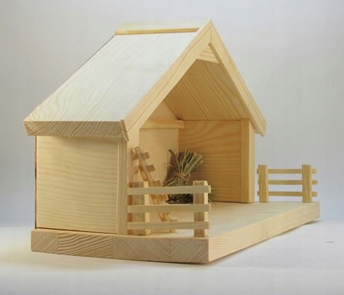 Szopka bożonarodzeniowa sosnowa +oświetlenie led na Arena.pl