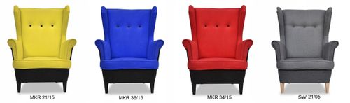 Fotel uszak ARI DUO skandynawski  piaskowo brązowy beżowy na Arena.pl