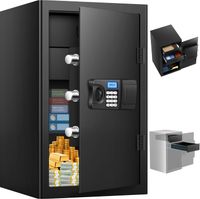 Uszkodzony Ognioodporny sejf Mejasg 85L cyfrowy z 2 szufladami i półką