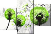 60 90CM OBRAZ 3 ELEM DMUCHAWCE KOLORZE LIMONKI ŚCIENNY DRUK PŁÓTNO