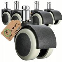 KÓŁKA DO FOTELA Obrotowego Krzesła Kauczukowe Gumowe 10mm dla IKEA