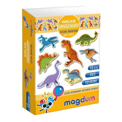 Zestaw Edukacyjnych Magnesów ”Duże Dinozaury” Dla Dzieci 6032-06 na Arena.pl