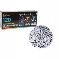 LAMPKI 120LED SOLARY ZIMNY BIAŁY ozdoby świąteczne