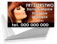 Wizytówki reklamowe firmowe 200 szt różne wzory FRYZJERSTWO DAMSKIE MĘSKIE