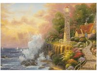 100 70CM OBRAZ PŁÓTNO DOMEK LATARNIKA PŁÓTNO RAMA