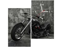 60X60CM ZEGAR CHOPPER OBRAZ DREWNO ŚCIAN KWADRAT