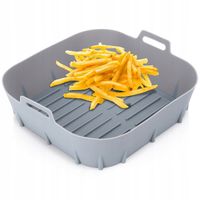 Wkład do frytkownicy Air Fryer beztłuszczowej silikonowy szary 20 cm