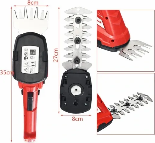 Akumulatorowe nożyce do trawy i krzewów 3,6V, 2w1 zdjęcie 6