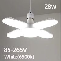 Żarówka LED E27 w kształcie wachlarza, składana, 28W, AC220V/110V