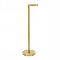 STOJAK NA PAPIER TOALETOWY ZŁOTY WOLNOSTOJĄCY STAL NIERDZEWNA