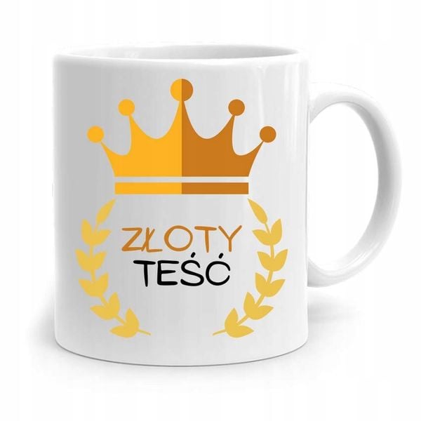 Kubek Prezent Dla Teścia Taty Złoty Teść Z Nadrukiem Ze Zdjęciem zdjęcie 1