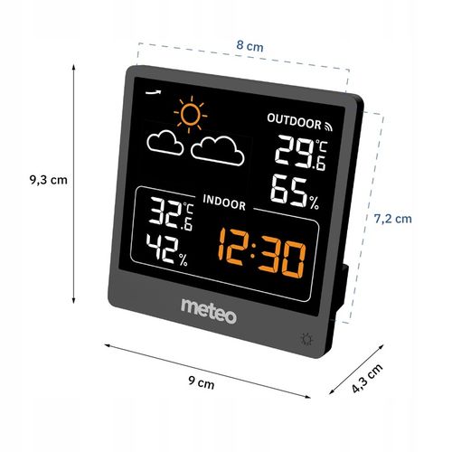 STACJA POGODOWA METEO SP200 Z POGODYNKA EKRAN LCD CZUJNIK na Arena.pl