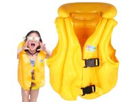 Kamizelka do pływania dla dzieci dziecka dmuchana ratunkowa kapok żółty