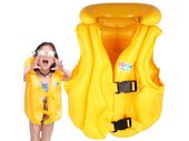 Kamizelka do pływania dla dzieci dziecka dmuchana ratunkowa kapok żółty