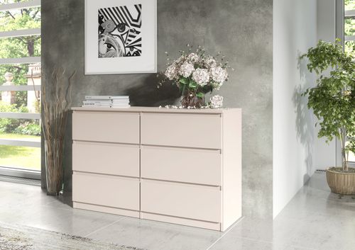 NOWOCZESNA KOMODA 6SZUFLAD 120CM KASZMIR POJEMNA SZAFKA DO SALONU SYPIALNI na Arena.pl