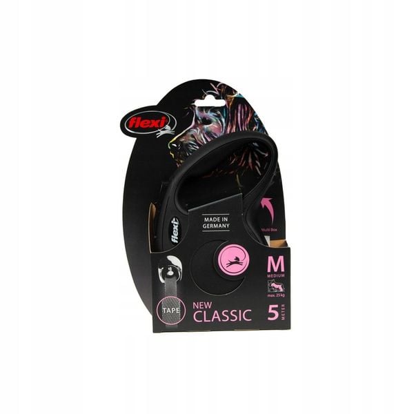 Flexi New Classic M taśma 5m CZARNY do 25kg zdjęcie 3