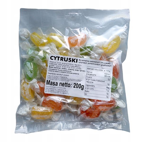 Cukierki 200g Cytruski zdjęcie 1