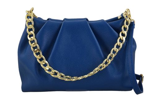 Marszczona torebka z łańcuszkiem - Chabrowa na Arena.pl