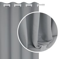 Zasłona gotowa na przelotkach HOLD 140x250 blackout srebrna