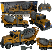 Betoniarka Zdalnie Sterowana Efekty Świetlne Maszyna Budowlana Pilot Rc