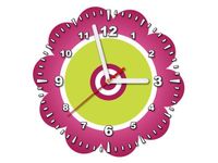 30X30CM ZEGAR DUŻY FIOLETOWY KWIAT OBRAZ DREWNO