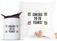 Zestaw Poduszka + Kubek Na Urodziny 70 70Te 70-Te Z Nadrukiem Ze Zdjęciem